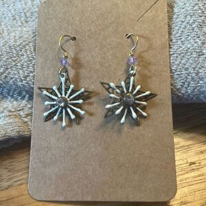 Flower star earrings